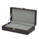 Decorebay Iconic Vegan Crocodile Leather Cufflink, Ring Storage Box and Organizer