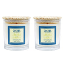 Fruits and Passion Cucina Sea Salt and Amalfi Lemon Perfumed Wax Candle 7.7 Ounces-2 Pack