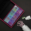Decorebay Leather 7 Day AM/PM Pill Box and Organizer (Pink)