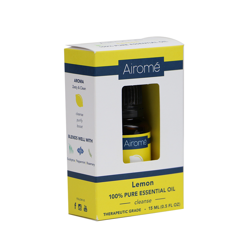 Airome Lemon 100% Pure Therapeutic Grade Essential Oil 15 Milliliters (15ml)-Enjoy a boost of energy and invigoration with the Airome Lemon Essential Oil . 