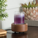Candle Warmers Pewter Walnut 2-in-1 Classic Fragrance Warmer