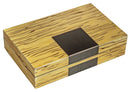 Decorebay Exqusite high glossy Cufflink Case & Ring Storage Organizer Men's Jewelry Box - ice burl