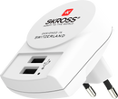 Skross Euro USB Travel Charger 1.302421 Dual Port (2 X A) - White