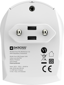 Skross Euro USB Travel Charger 1.302421 Dual Port (2 X A) - White