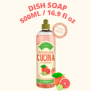 Cucina Fruits & Passion Dish Soap Dishwashing Detergent Refill – Pompelmo (Grapefruit), 16.9 fl oz, Made in Canada