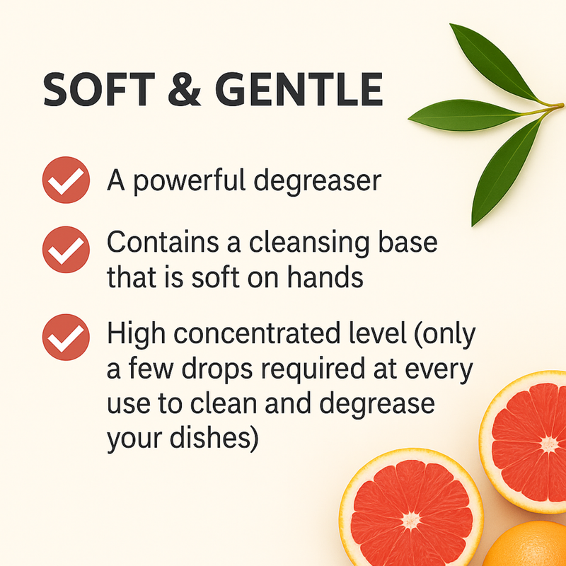 Cucina Fruits & Passion Dish Soap Dishwashing Detergent Refill – Pompelmo (Grapefruit), 16.9 fl oz, Made in Canada