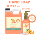 Fruits & Passion Cucina Peach and Mandarin Hand Soap Set - 200ml Bottle & 1 Litre Refill