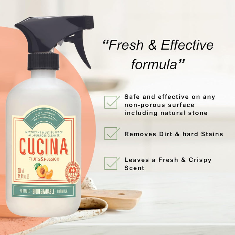 Fruits & Passion Cucina Peach and Mandarin All Purpose Cleaner 16.9 oz