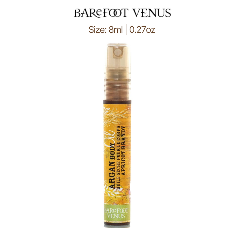 Barefoot Venus Travel Size Mini Argan Body Oil - 8 Milliliters (Apricot Brandy)