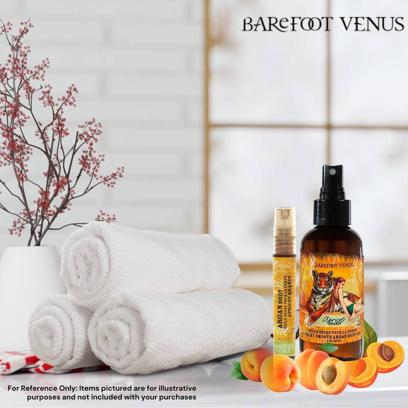 Barefoot Venus Travel Size Mini Argan Body Oil - 8 Milliliters (Apricot Brandy)