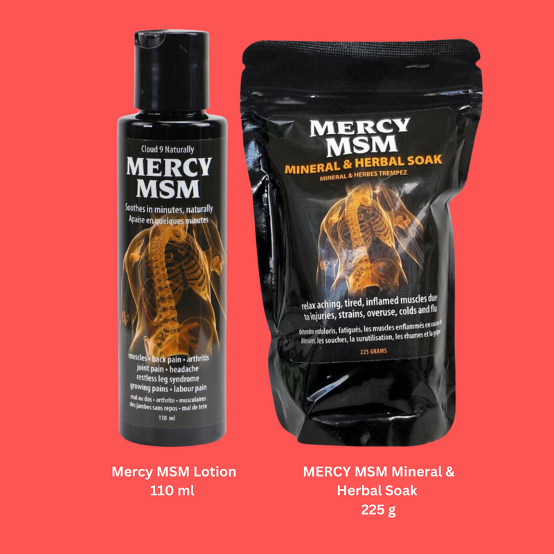 Mercy Natural Mineral & Herbal Boxed Set: Mercy Lotion (110mL)  Mercy Soak (225g)