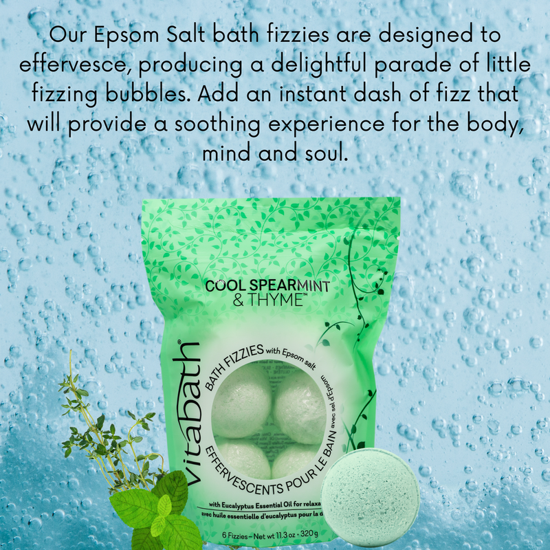 Vitabath Cool spearmint & Thyme Bath Fizzies - 10oz