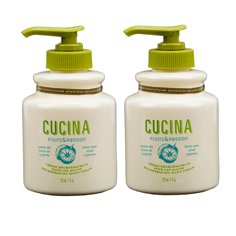 Fruits & Passion Cucina Lime Zest and Cypress Regenerating Hand Cream 5 Ounces
