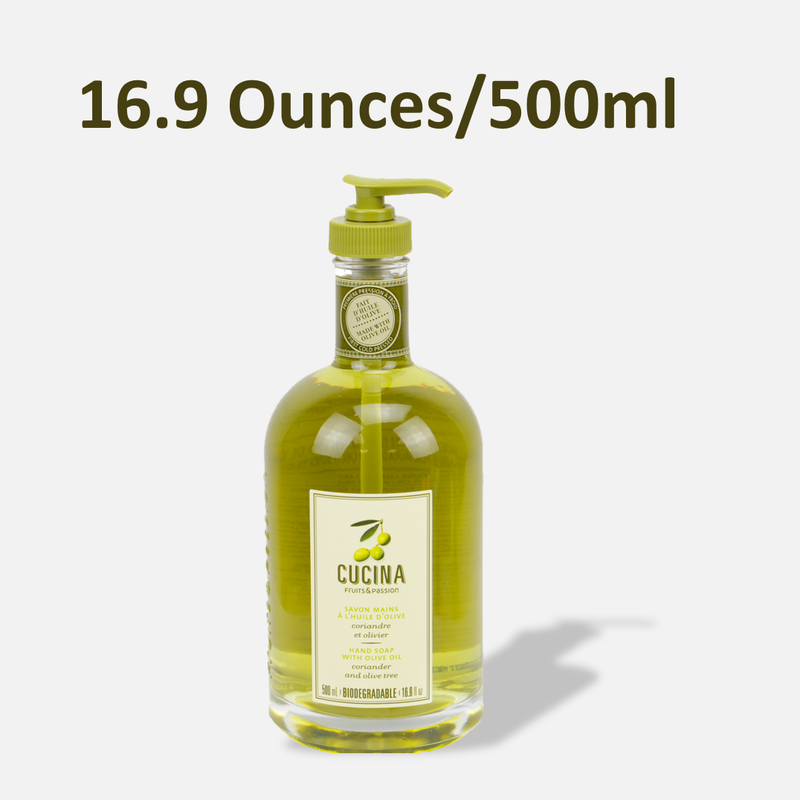 Fruits & Passion Cucina Coriander and Olive Tree Biodegradable Liquid Hand Soap 16.9 Ounces