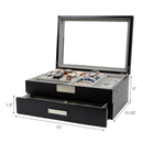 Decorebay SuperStar Luxury Watch & Sunglasses Display Case & Jewelry Organizer