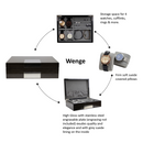Decorebay Executive Wenge Black Piano Pattern Watch and Cufflink Jewelry Storage Organizer