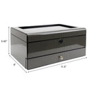 Decorebay Piano Finish Carbon Fiber Pattern 8-Slot Watch and Cufflink Jewelry Storage Organizer (Carbon Knight)