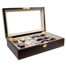 Decorebay Ebony Watch and Sunglasses Jewelry Box and Organizer