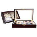 Decorebay Ebony Watch and Sunglasses Jewelry Box and Organizer