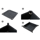 Decorebay Easy Pocket Dump  Foldable Leather Valet Tray (Black)