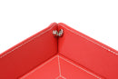 Decorebay Easy Pocket Dump  Foldable Leather Valet Tray (Red)