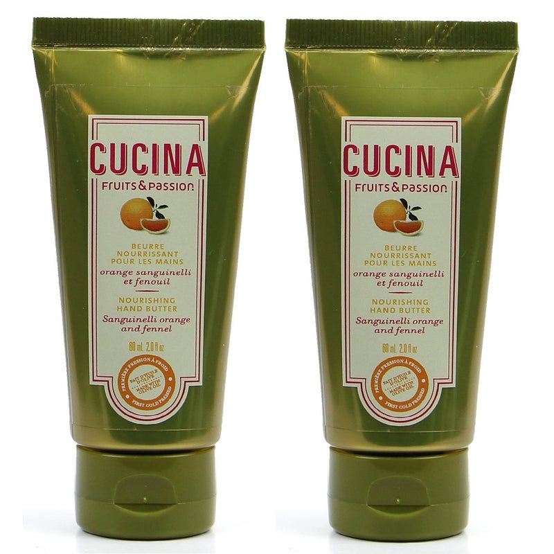 Fruits & Passion Cucina Orange Sanguinelli and Fennel Nourishing Hand Butter 2 Ounces - 2 Pack