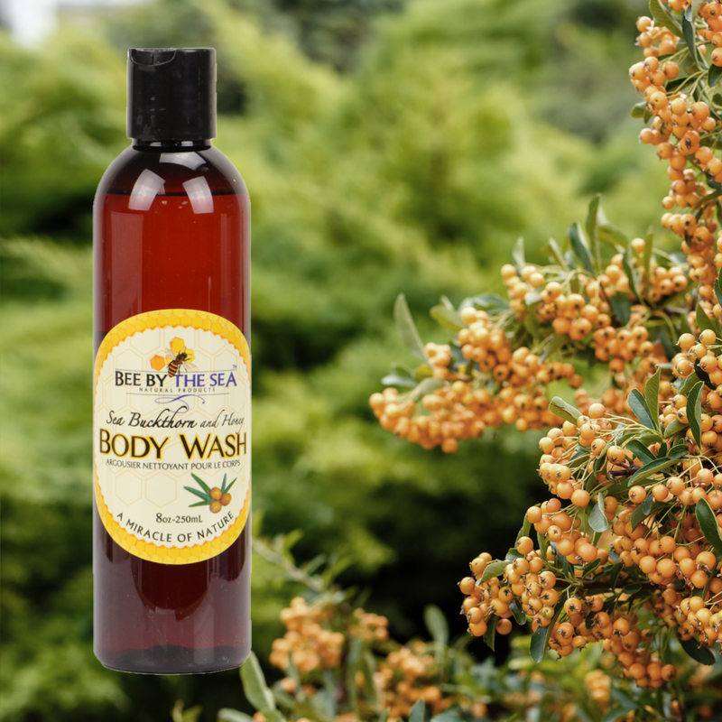 Bee By The Sea Buckthorn and Honey Naturally Scented Body Wash for All Skin Types 8 Ounces