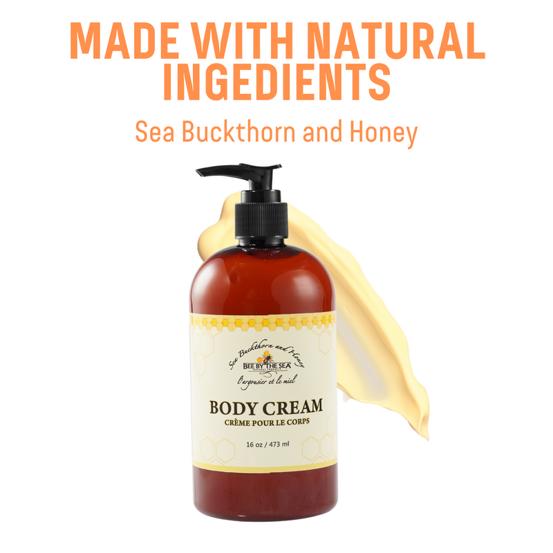 Bee By The Sea Buckthorn and Honey Body Cream - 16 oz