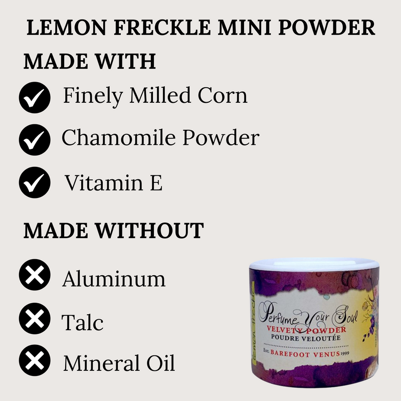 Barefoot Venus Lemon Freckle Mini Velvety Powder - 7 grams