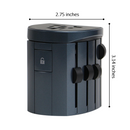 SKross Alpha Premium World Travel Adapter 100 V – 250 V for Australia/China, UK, USA, Switzerland-Dimensions