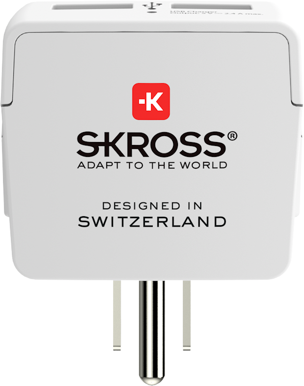 Skross Europe to USA Dual USB Travel Adapter - 1.500281