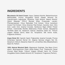 Barefoot Venus Vanilla  Bath Soak, Hand Cream & Argan Oil set ingredients