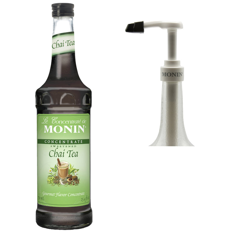 Monin Chai Tea Syrup Concentrate with Pump
