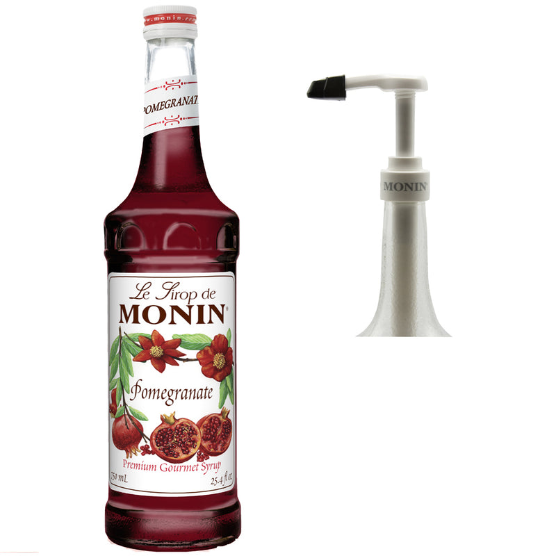 Monin Vegan Pomegranate Premium gourmet Syrup with Pump 750 ml