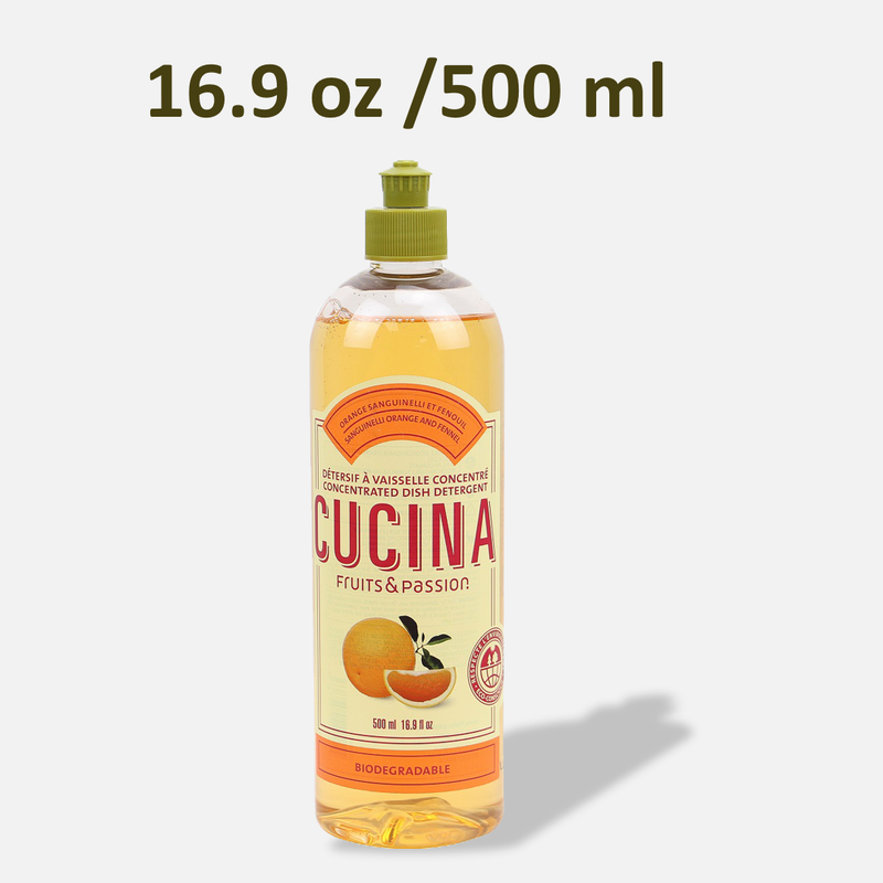 Fruits & Passion Cucina Sanguinelli Orange and Fennel Biodegradable Concentrated Dish Detergent  500ml 