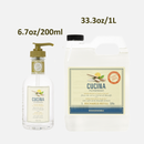 Fruits & Passion Cucina Sea Salt and Amalfi Lemon Hand Soap 200ml + 1L Refill Set-Front Image