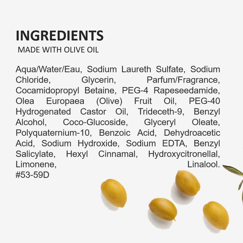Fruits & Passion Cucina Sea Salt and Amalfi Lemon Hand Soap Bundle (16.9 Ounces + 33.3 Ounces)-Ingredients  