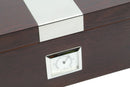 DecoreBay Mahogany Wooden Cigar Humidor Holds up to 50 Cigars Best Man Gift (Mahogany)-Front View
