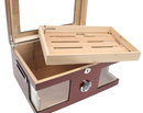 Decorebay Top Quality Mahogany Wooden Executive Cigar Humidor-Open View