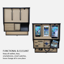 Decorebay Black Wood Valet Jewelry Storage / Charging Station Organizer