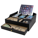 Decorebay Black Wood Valet Jewelry Storage / Charging Station Organizer