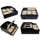 Decorebay Black Wood Valet Jewelry Storage / Charging Station Organizer