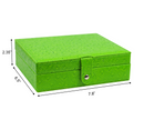 Decorebay Leather 7 Day AM/PM Pill Box and Organizer (Green)
