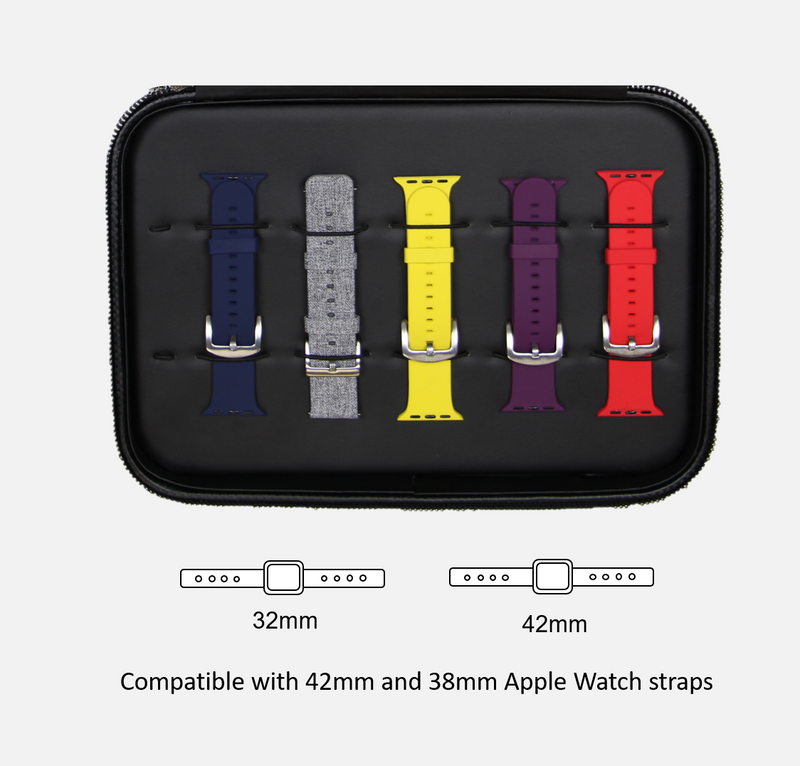 Decorebay Raven Carbon Fiber Smart Watch Strap Organizer and Storage Box Compatible with Smart Watch Bands