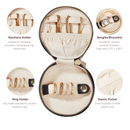 Decorebay Leather Zip Around Mini Jewelry Box - Black