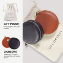 Decorebay Leather Zip Around Mini Jewelry Box - Black