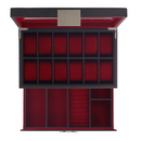 Decorebay 12 Watches Storage and Multi-Purpose Black and Red Leather Jewelry Box (My Darling)