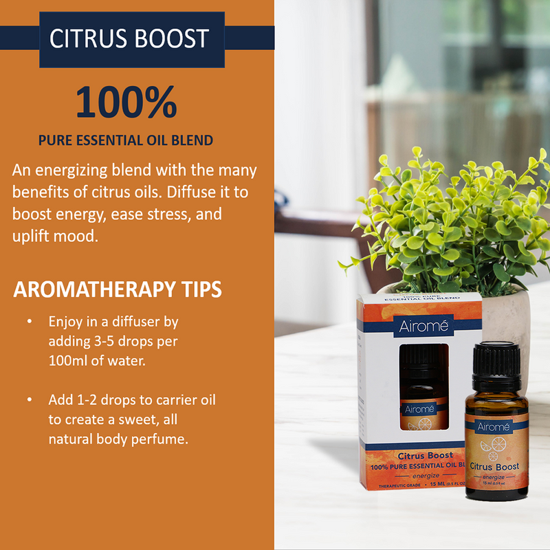 Airome Citrus Boost 100% Pure Therapeutic Grade  Essential Oil 15 Milliliters (15ml)-Features