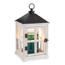 Candle Warmers Weathered White Wooden Lantern-Front View