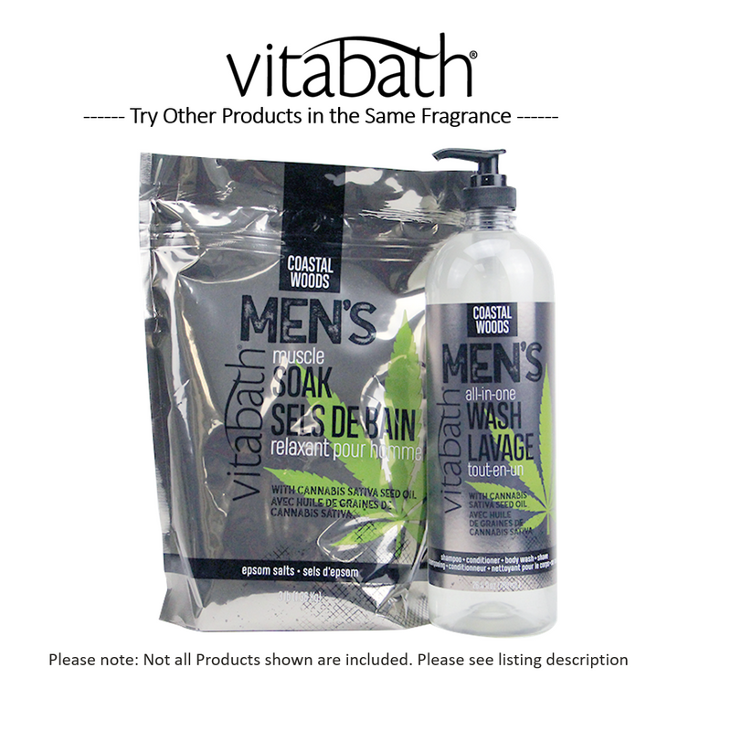 Vitabath Coastal Woods Men's All-In-One Shampoo, Moisturizer and body Wash - 26.4 Ounces